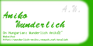 aniko wunderlich business card